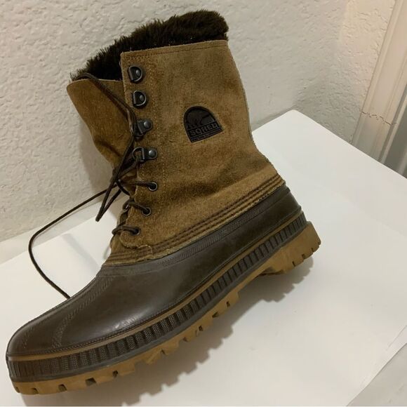 Sorel Men\'s Kaufman Boots Leather & Rubber Winter Sz 10 Removable Liner Brown main image 9
